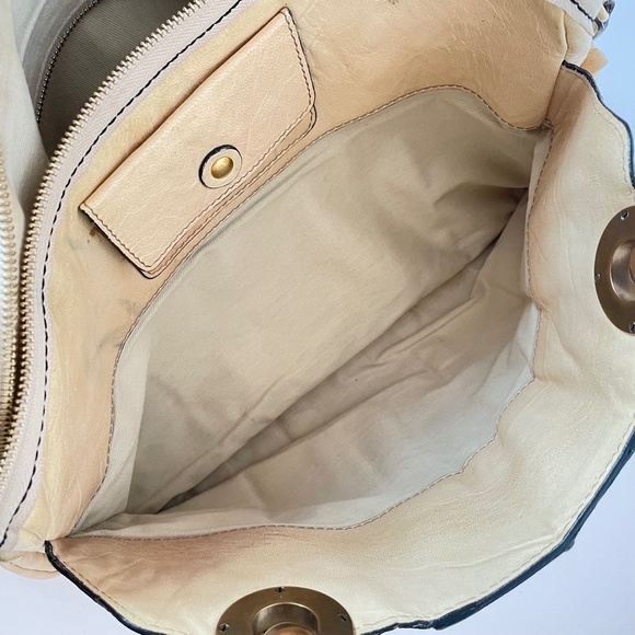 Chloe Heloise Large Beige Hand Bag Leather - Picture 10 of 16